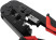 Crimper for crimping RJ11, RJ12, RJ45 connectors, rubberized handles 190 mm