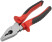 Optima combination pliers, two-tone rubberized handles, 200 mm polished steel