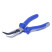 Pliers, thin-nosed 200 mm, curved, holder MASTAK 030-11200H