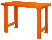 Сверхмощный верстак, металлическая столешница с 4-мя ножками оранжевый 1500 x 750 x 1030 мм