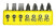 Short screwdriver with 1/4" inserts, 8 pieces