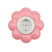 Single socket KRANZ HAPPY Flower concealed installation, with grounding and protective curtains, white/pink