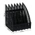 Paper tray vertical STAMP "Line", prefabricated, 6 compartments, black