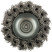 Cup plate, with stud, 65 mm twisted steel wire
