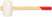 White rubber mallet, wooden handle 60 mm (450 gr )
