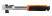 1/2" Reversible ratchet handle, with 60 teeth and 6° angle of action, 250 mm