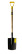 Rectangular bayonet shovel with wooden handle 740 mm and handle LSHPCH2P