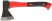 The axe is forged steel, reinforced fiberglass handle 600 gr.