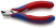 Wire cutters for electronics, small chamfer under 15°, spring, cut: provol. soft. Ø 1.5 mm, cf. Ø 1 mm, hard. Ø 0.5 mm, L-120 mm, 2-K handles