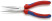 Плоскогубцы механика, плоскокруглые губки с крестовой насечкой, L-200 мм, хром, 2-к ручки