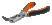 Long pliers with curved jaws, 200mm 2427 GC-200IP