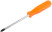 Отвертка "Эконом", CrV сталь, пластиковая оранжевая ручка 6х100 мм РН2