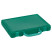 Briefcase 1 compartment STAMM, A4, 275*365*50mm, snap-on, tinted green