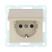 Socket with S/c, blinds and lid (beige) LK60