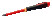 Insulated screwdriver with ERGO handle for screws with a slot of 1x5.5x125 mm, with a thin rod