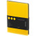 Notebook A6 80 l., leatherette, Berlingo "Fuze", black cut, same yellow