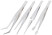 Tweezers set of 4 pcs.stainless steel