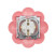 Single socket KRANZ HAPPY Flower concealed installation, with grounding and protective curtains, white/pink