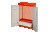 2-door wall tool cabinet red 900 x 250 x 602 mm
