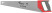 Wood hacksaw, 7 TRI medium tempered tooth, 2D sharpening, 450 mm rubberized plastic handle