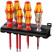 160 i/165 i/7 Rack VDE Screwdriver Set Kraftform Plus Series 100 with voltage indicator, with stand, 7 items