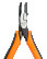 Pliers with curved jaws, 130mm