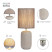 7039-501 Rivoli Ramona 7039-501 Table Lamp 1* E14 40W ceramic brown with lampshade