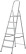 Aluminum ladder, 6 steps, weight 4.6 kg