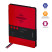 Undated diary, A5, 136 l., leatherette, Berlingo "Color Zone", black. cut, with elastic band, red