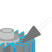 KORNOR conical borehole 6x18 mm,in aluminum