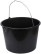 Plastic construction bucket for mixing mortar with a 20 l spout