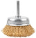 Щетка для дрели, тип "Чашка", латунированная витая проволока 0,3 мм, 65 мм, CUTOP Profi