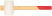 White rubber mallet, wooden handle 45 mm ( 225 gr )