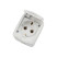 Single socket Mini OG IP54, with grounding, o/y, white KRANZ