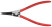 Forceps for external locking rings, straight. sponges, posad. size Ø 40 - 100 mm, tip Ø 2.3 mm, L-210 mm, black, 1-k handles