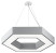 ERA Geometria LED Lamp SPO-123-W-40K-045 Hexagon 45W 4000K 2900Lm IP40 600*80 White Hanging Driver inside