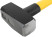 Forged sledgehammer, reinforced fiberglass handle 900 mm, 4 kg