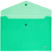 Envelope folder on the button STAMM A4, 180mkm, plastic, transparent, green