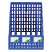 Vertical STAMP paper tray, prefabricated, 5 compartments, blue