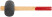 Rubber mallet, wooden handle 45 mm ( 230 gr )