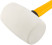 White rubber mallet, fiberglass handle 60 mm ( 450 gr)