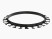 Garden curb 1000 mm height 45 mm black 1 piece