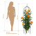 Geoplastboard support for roses, collapsible, height 185cm, metal