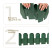 Plastic garden fence for a flower bed 3 meters Geoplastboard green