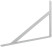 Уголок-кронштейн усиленный белый 400х280 мм