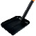 Shovel with straight edge, D-shaped handle