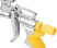 Mounting foam gun, aluminum body, rubberized handle