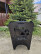 Outdoor carved urn "Hunting"