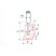 Pyroxylin mounting nails PA32-P2 (corner nail with hole, red, 100 pcs/pack) FEDAST