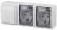 Block two sockets + switch ERA Expert 11-7403-01 IP54 16A-10AX-250V AC White